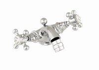 Silverdale Victorian Monobloc Bidet Mixer with Pop-Up Waste - Chrome