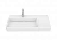 Roca Tura 800mm Wall-Hung Basin with Right Hand Shelf - White