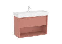 Roca Tura 1000mm Vanity Unit with One Drawer, Bottom Shelf and 1 Tap Hole Basin - Light Terracota