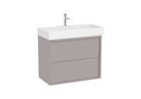 Roca Tura 800mm Vanity Unit with Two Drawers and 1 Tap Hole Basin - Light Noble Grey