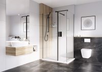 Roman Haven Select 200mm Fixed Deflector Panel (8mm) - Matt Black