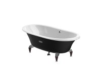 Roca Eliptico 1700 x 850mm Freestanding Cast Iron Bath - Black