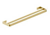 Scudo Roma Double Towel Rail - Brushed Brass