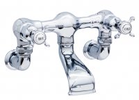 Perrin & Rowe Wall Mounted Bath Filler with Crosshead Handles