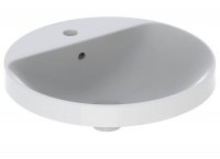 Geberit VariForm 480mm Round 1 Tap Hole Countertop Basin - No Overflow