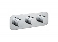 Vado Altitude Horizontal 2 Outlet 3 Handle Thermostatic Shower Valve