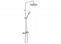 Vado Atmosphere Round Thermostatic Shower Column with Integrated Diverter