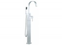Vado Geo Bath Shower Mixer with Shower Kit and Swivel Spout