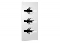 Vado Geo Concealed 3 Handle Thermostatic Shower Valve