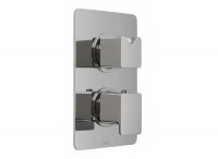 Vado Phase Concealed 2 Outlet 2 Handle Thermostatic Shower Valve