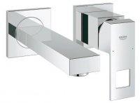 Grohe Eurocube Wall Mounted 2-Hole Basin Mixer with Concealed Body