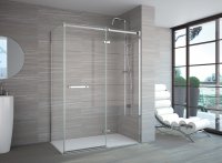 Merlyn 8 Series Frameless Hinge & Inline with Side Panel