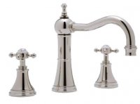 Perrin & Rowe 3Hole Deck Mounted Basin Mixer with Crosshead Handles (3724)