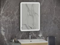 RAK Art Soft 600x800mm Led Illuminated Mirror - Brushed Nickel