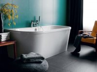 Britton Cleargreen Saturn 1700 x 750mm Freestanding Back to Wall Bath