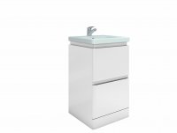 RAK Resort 500mm Floor Standing Basin Unit - Matt White