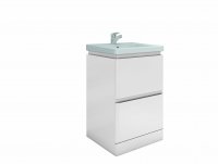 RAK Resort 550mm Floor Standing Basin Unit - Matt White