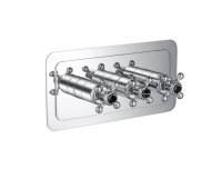 Just Taps Plus Grosvenor Cross Thermostatic 3 Outlet Shower Valve