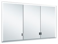 Keuco Royal Lumos 1200 x 735 x 130mm Recessed Mirror Cabinet - Anodised Silver