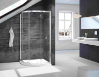 Merlyn Vivid Boost Loft 800mm 2 Door Quadrant Shower Enclosure - Chrome