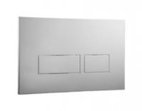 Bagnodesign Dual Gloss White Flush Plate with Rectangle Buttons