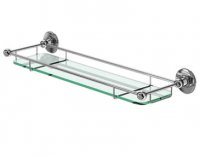 Burlington Bathrooms Glass Shelf with Chrome Railing