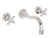 Perrin & Rowe 3 Hole Wall Mounted Basin Mixer with Country Spout
