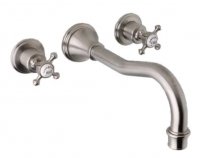 Perrin & Rowe 3Hole Wall Mounted Bath Filler with Crosshead Handles (3784)