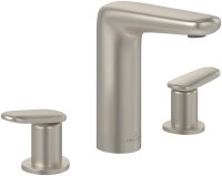 Villeroy & Boch Antao Three-Hole Basin Mixer with Pop-Up Waste - Matt Brushed Nickel