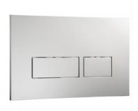 Bagnodesign Dual Chrome Flush Plate with Rectangle Buttons