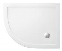 Zamori 1200 x 900mm Left Hand White Offset Quadrant Shower Tray - Stock Clearance