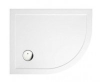 Zamori 1000 x 800mm White Right Hand Offset Quadrant Shower Tray