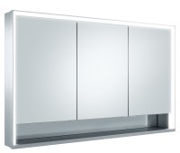 Keuco Royal Lumos 1200 x 735 x 130mm Mirror Cabinet with Shelf - Anodised Silver