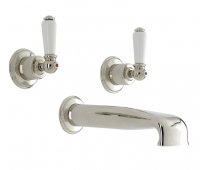 Perrin & Rowe 3Hole Wall Mounted Bath Set with Lever Handles (3580)
