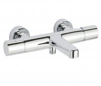Just Taps Plus Hugo Wall Mounted Thermostatic Bath Shower Mixer With Kit