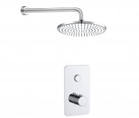 Just Taps Plus Hugo 1 Outlet Touch Thermostat With Overhead Shower