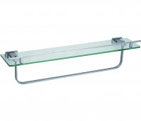 Just Taps Plus Ludo Tempered Glass Shelf With Bar