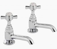 Francis Pegler Sequel Long Nose Sequel Basin Pillar Taps - Chrome