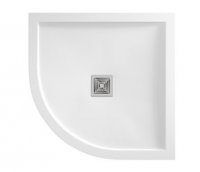 Aquadart Aqualavo 900mm Gloss White Quadrant Shower Tray 