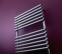 Bisque Straight Fronted Towel Rail - Chrome - 796mm x 496mm