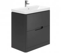 Essential Colorado 800mm Unit with Basin & 2 Drawers, Graphite Grey