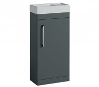 Essential Montana 400mm 1 Door Cloakroom Unit with Basin, Forest Green