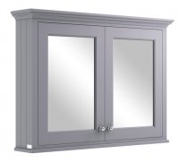Bayswater 1050mm Plummett Grey Mirror Wall Cabinet