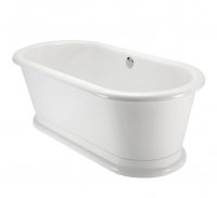 Burlington Bathrooms London 180 x 85cm White Round Soaking Tub