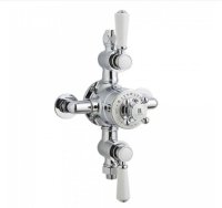 Bayswater White & Chrome Triple Exposed Valve - Stock Clearance