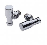 Redroom Chrome Angled Round Valve Pack