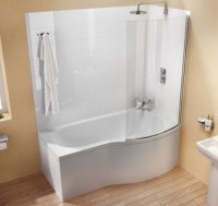 Cleargreen Ecoround 150 Right Hand Shower Bath