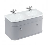 Burlington Bathrooms Chalfont Grey 100cm Single Drawer Vanity Unit