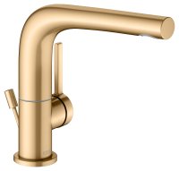 Keuco Edition 400 Single Lever Basin Mixer 150 with Pop-Up Waste Movable - Brushed Brass