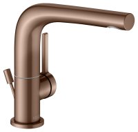 Keuco Edition 400 Single Lever Basin Mixer 150 with Pop-Up Waste Movable - Brushed Red Gold